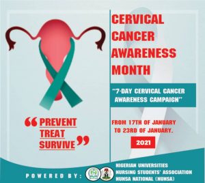Read more about the article CERVICAL CANCER AWARENESS MONTH: “7-DAY CANCER AWARENESS CAMPAIGN” 