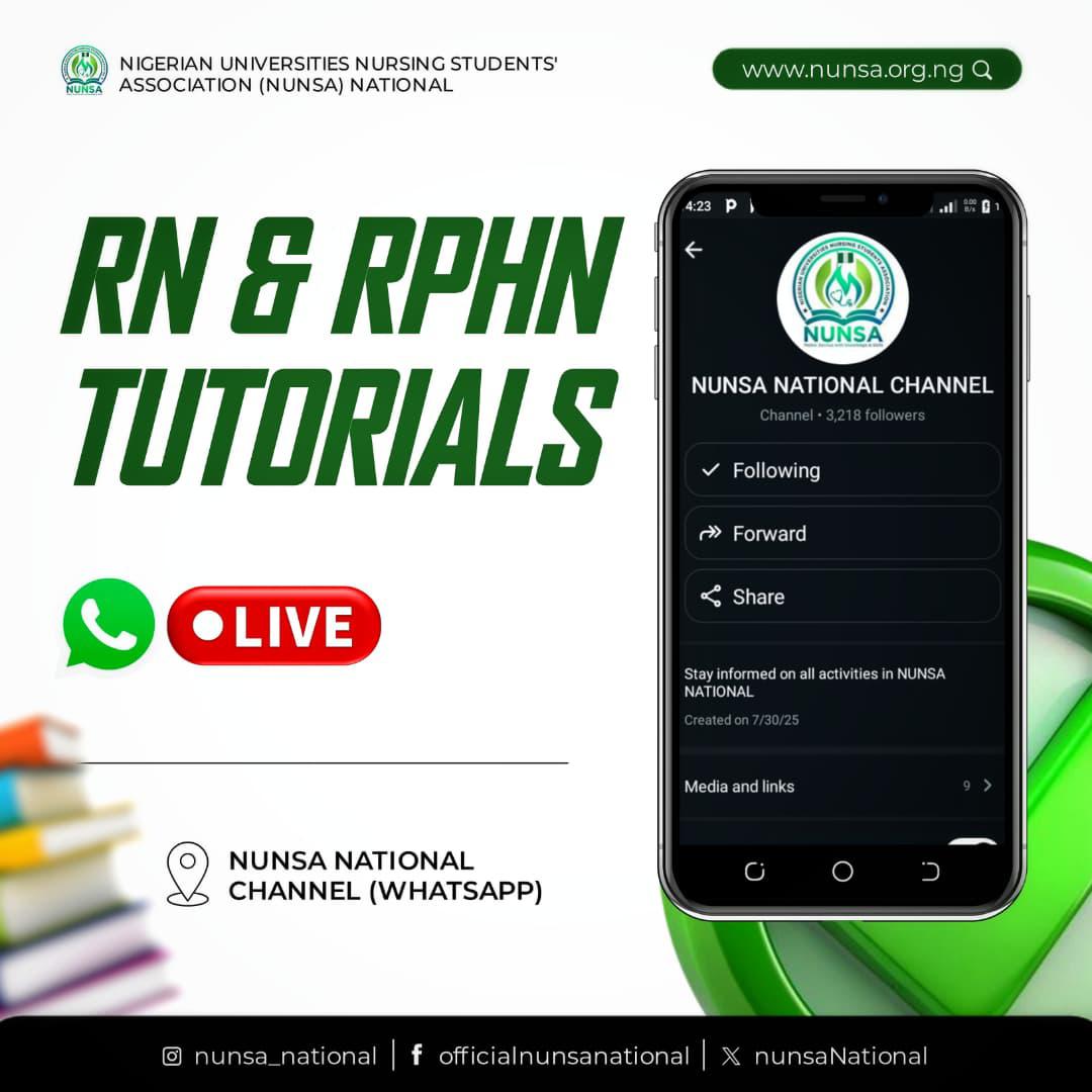 You are currently viewing NUNSA National Announces RN & RPHN Tutorials – Live on WhatsApp
