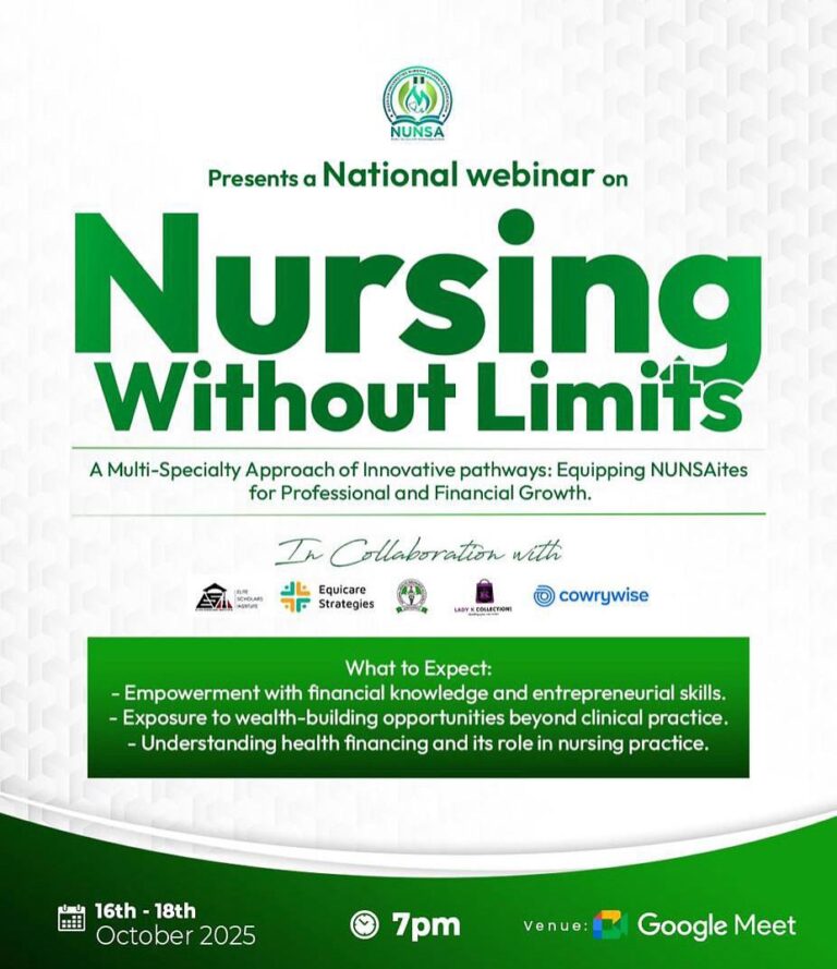Read more about the article NUNSA National Financial Webinar (Nursing Without Limits) 2025